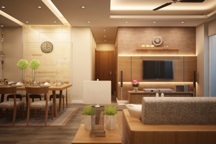 Mẫu thiết kế nội thất chung cư mở